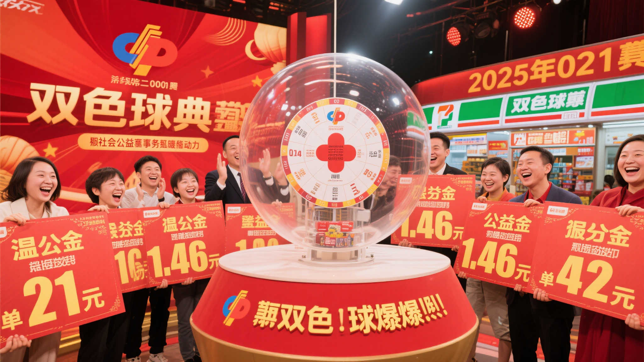 双色球2025-021期爆出21注一等奖，公益金高达1.46亿元